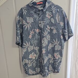 Tommy Bahama 100% Cotton Tropical Printed Shirt (Size XL)